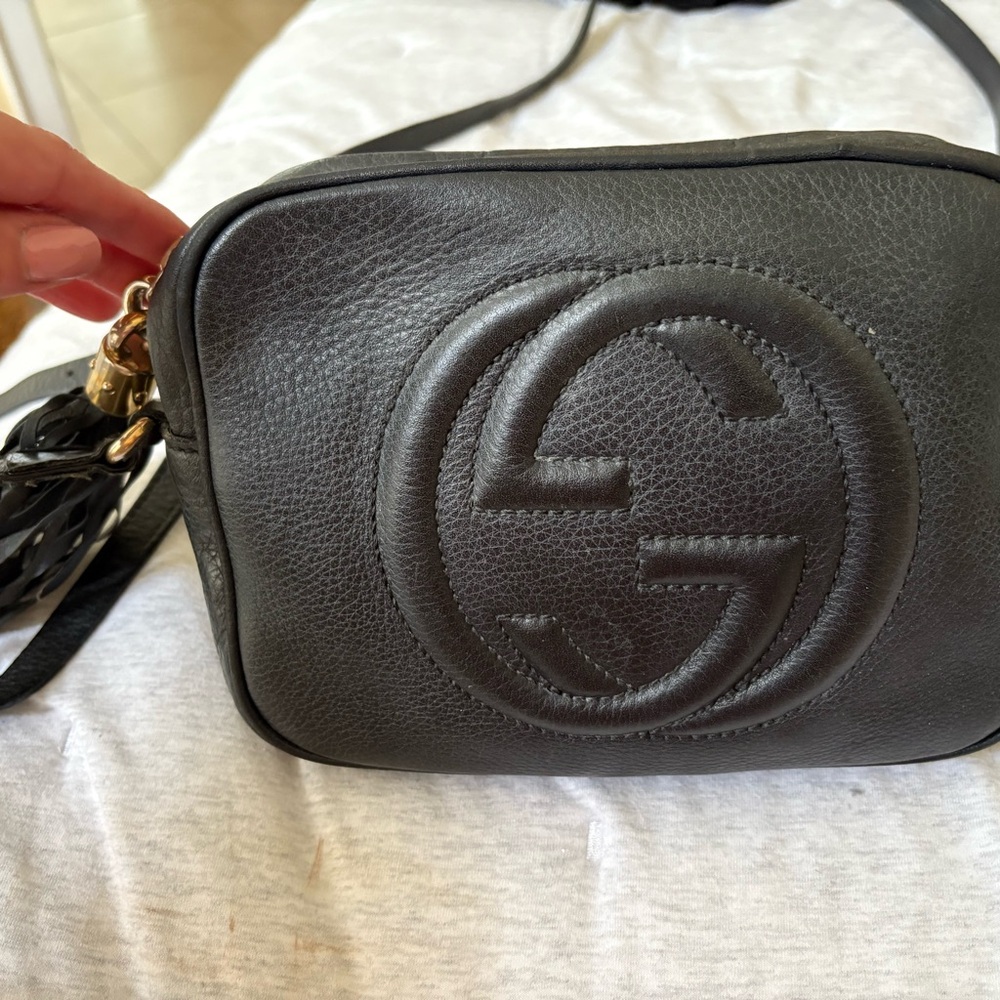Gucci Black Crossbody Bag with Iconic GG Logo